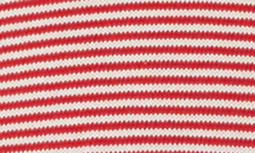 Weekend Max Mara Cotton Stripe Open Polo Shirt In Red