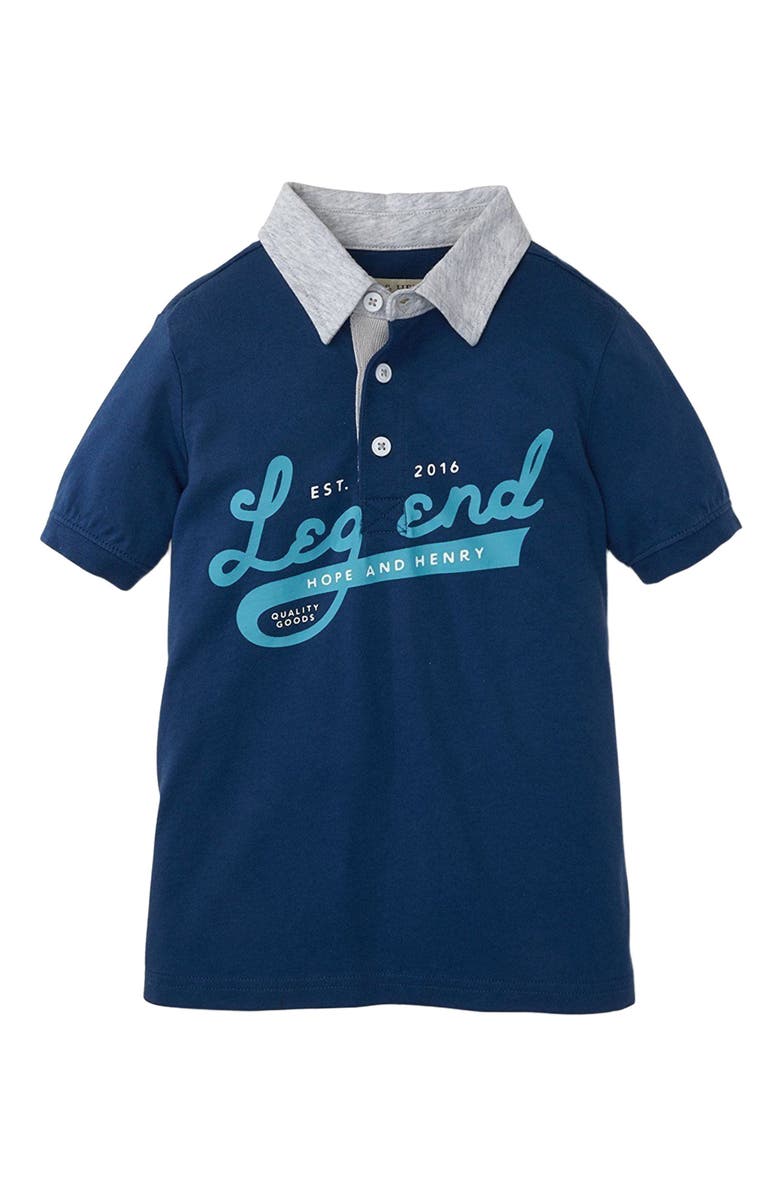 Hope & Henry Boys' Graphic Polo, Kids, Alternate, color, Blue