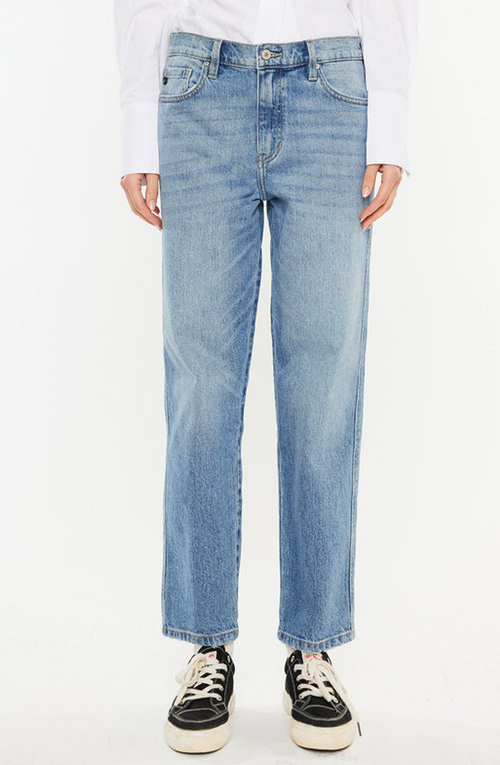 Kancan Gabby High Rise Slouch Fit Jeans In Medium Wash