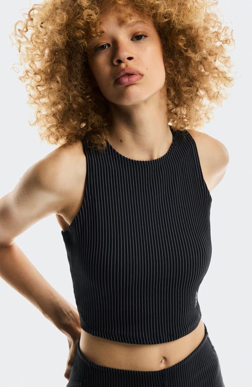 On All-day Rib Racerback Tank In Black
