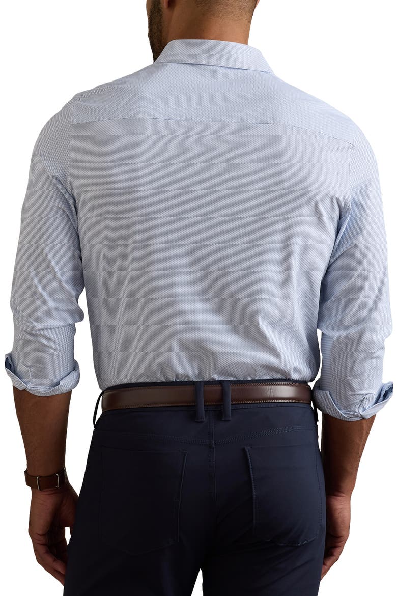 Commuter Slim Fit Performance Button-Up Shirt, Alternate, color, LIGHT BLUE WAVE GEO
