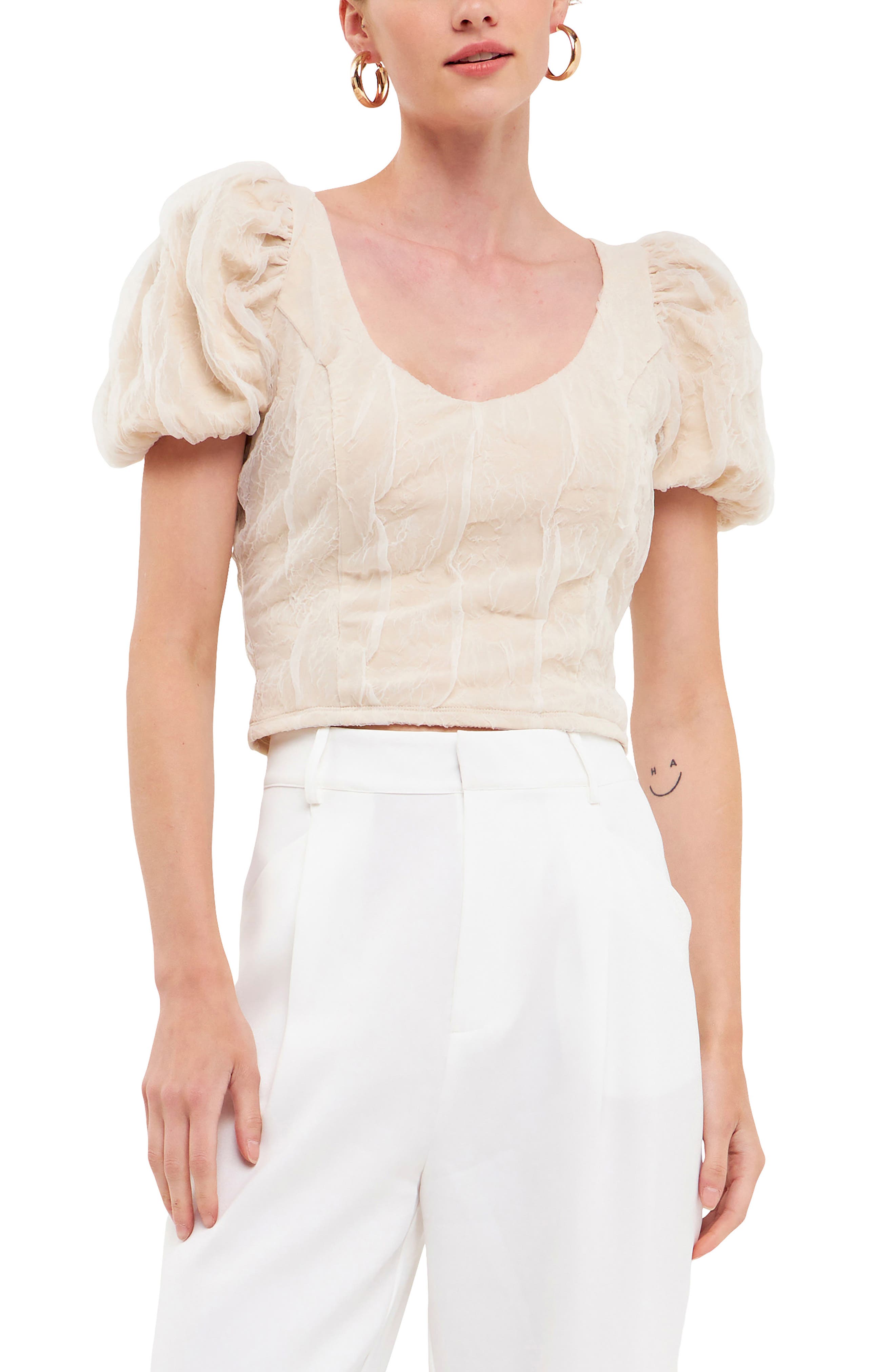 Textured Stretch Top