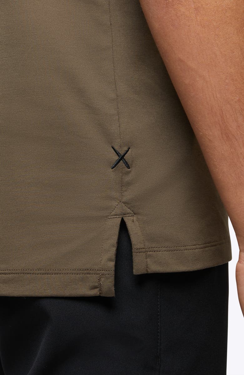 Cuts Coz Split Hem Polo, Alternate, color, Shadow Green