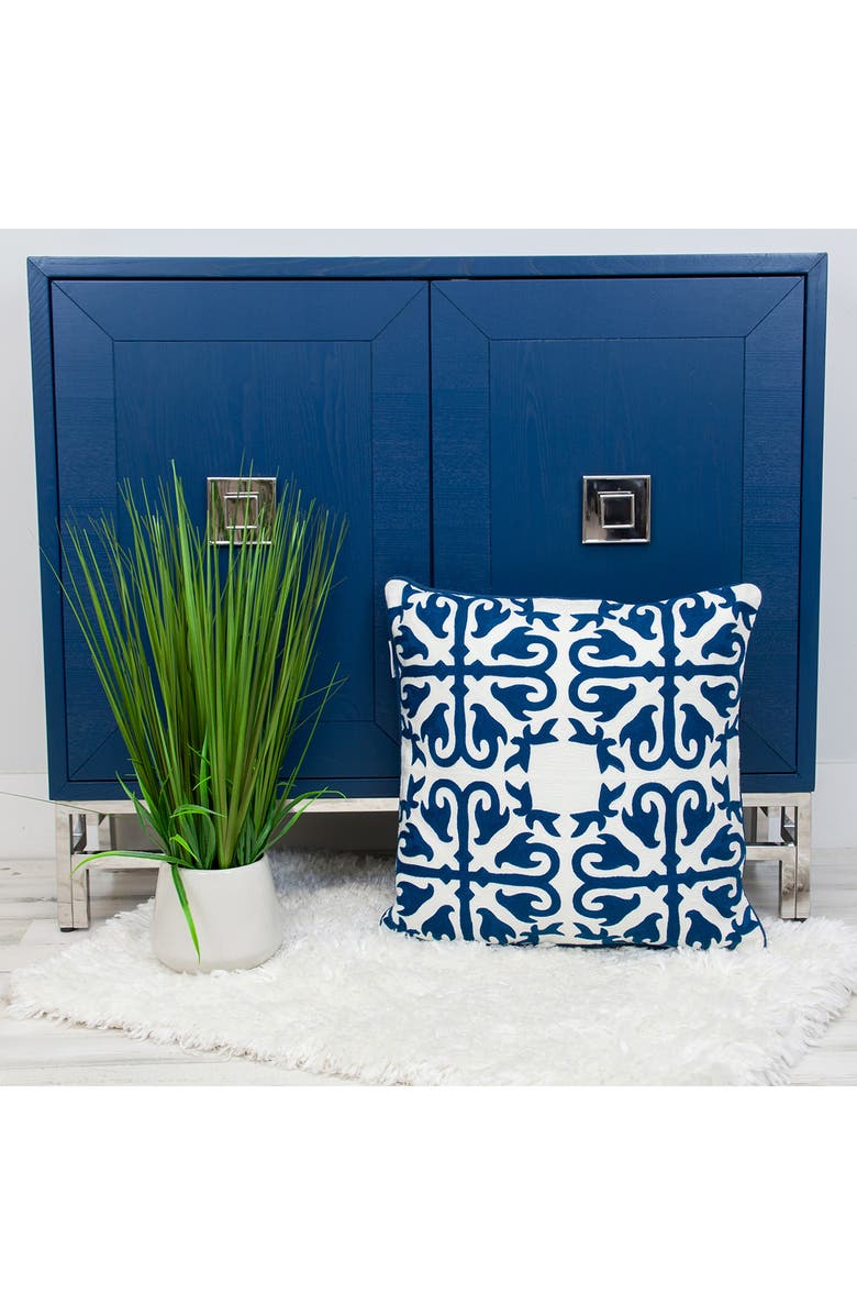 PARKLAND COLLECTION Ceti Embroidered Throw Pillow, Alternate, color, Blue