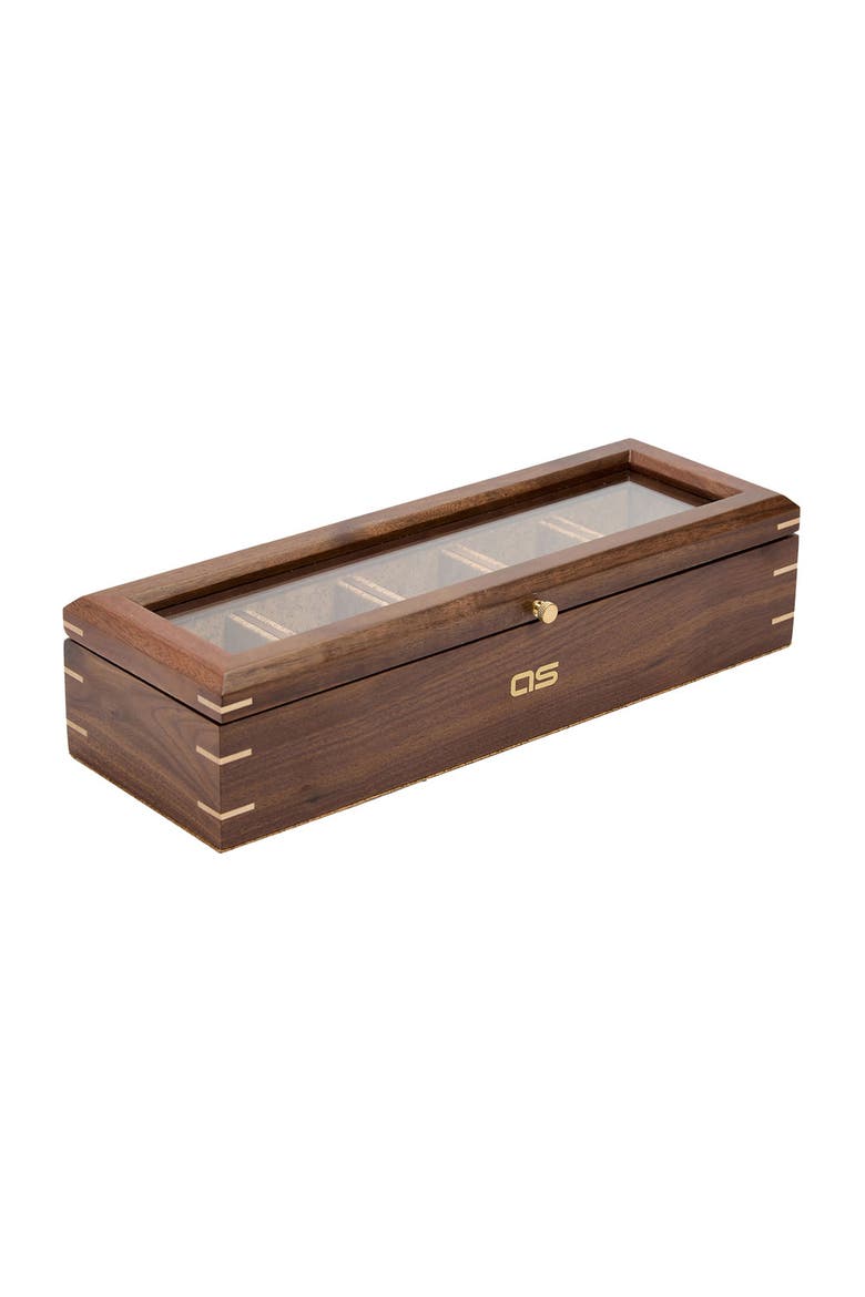 x Analog Shift Flatiron II 5 Piece Watch Box, Alternate, color, Walnut