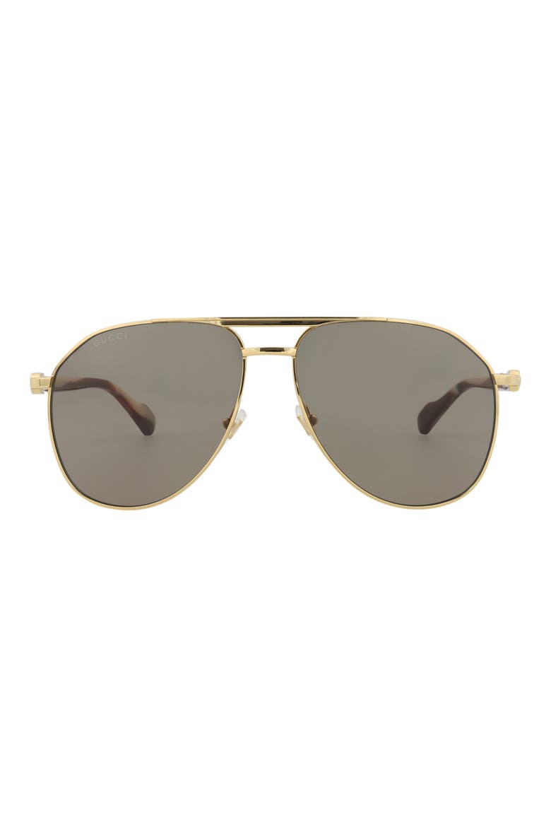 59mm Aviator Sunglasses, Main, color, GOLD GOLD BROWN