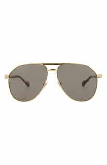 Gucci 59mm Aviator Sunglasses