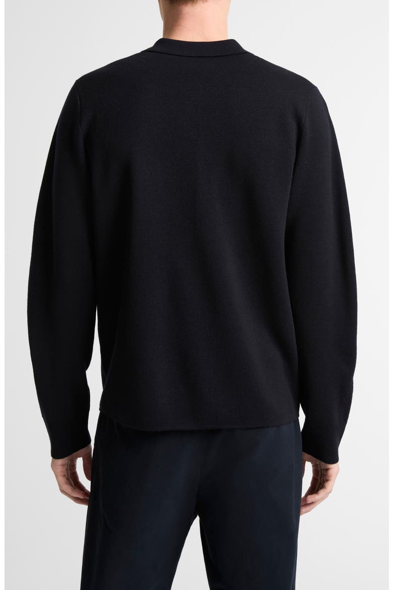 Milano Knit Long Sleeve Merino Wool Polo Sweater, Alternate, color, COASTAL