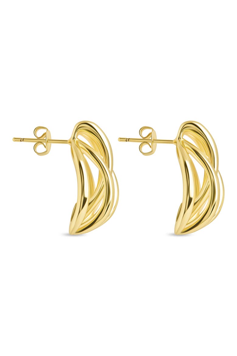 Marina Layered Huggie Hoop Earrings, Alternate, color, GOLD