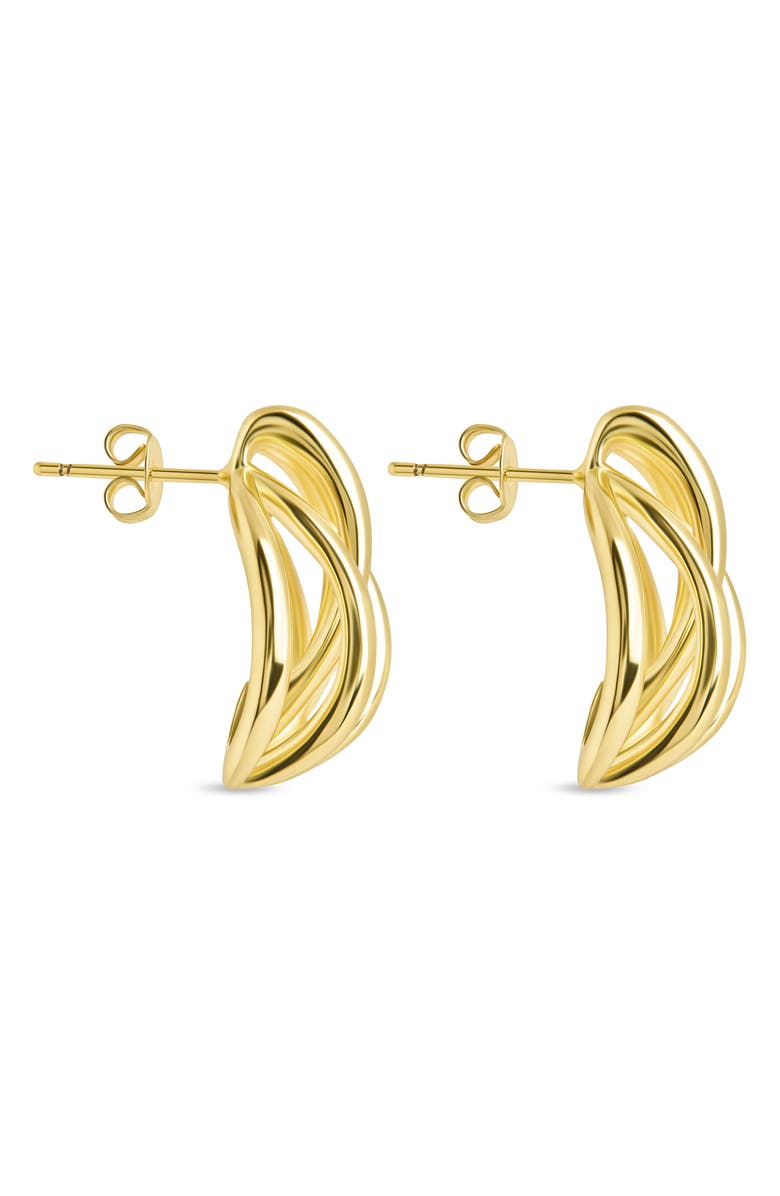 Sterling Forever Marina Layered Huggie Hoop Earrings, Alternate, color, 