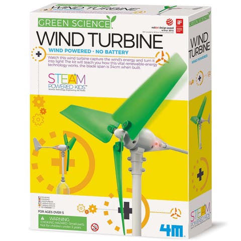 Green Science, Wind Turbine, DIY Functional Turbine Kit, Kids 5+