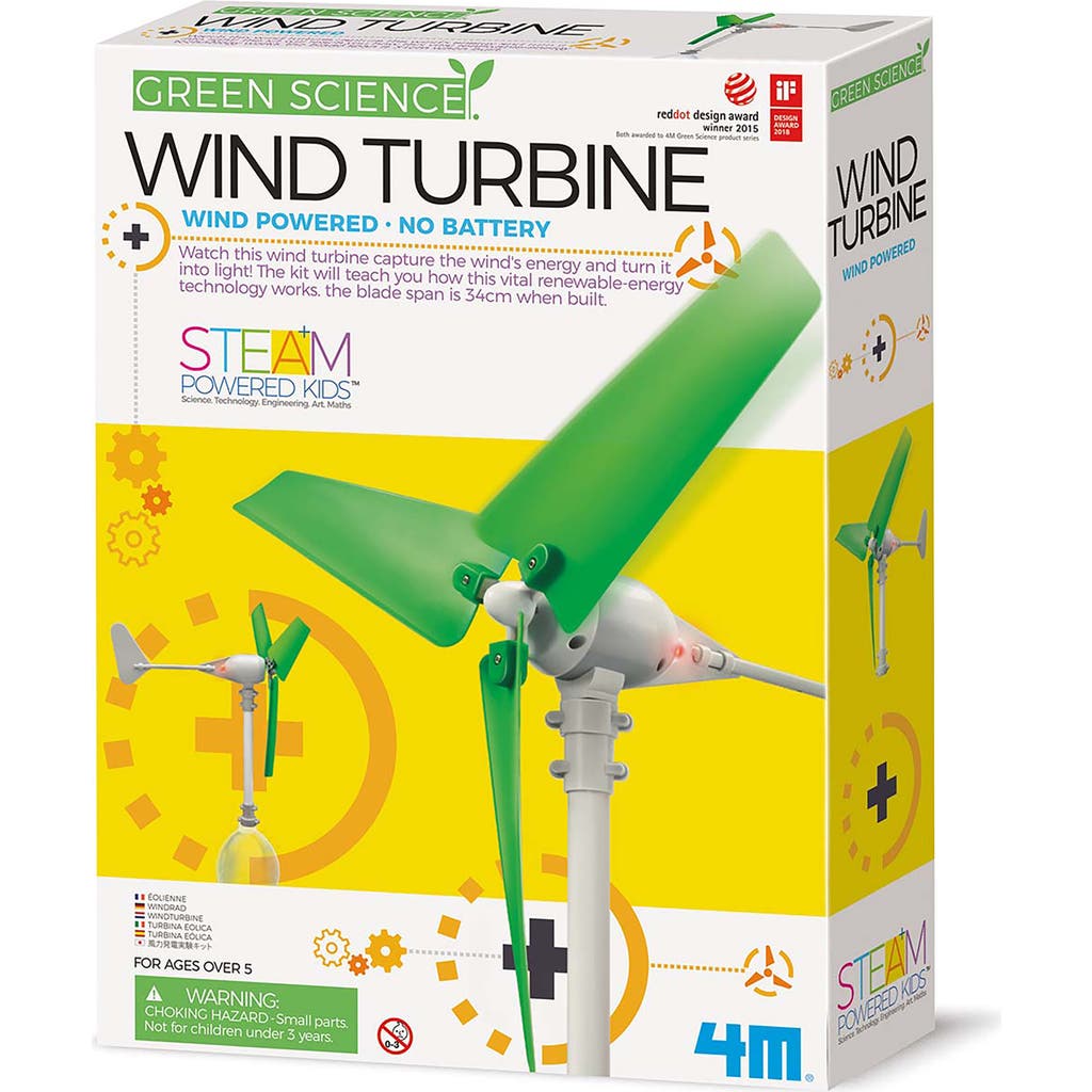 4M Green Science, Wind Turbine, DIY Functional Turbine Kit, Kids 5+ in Multicolored  product