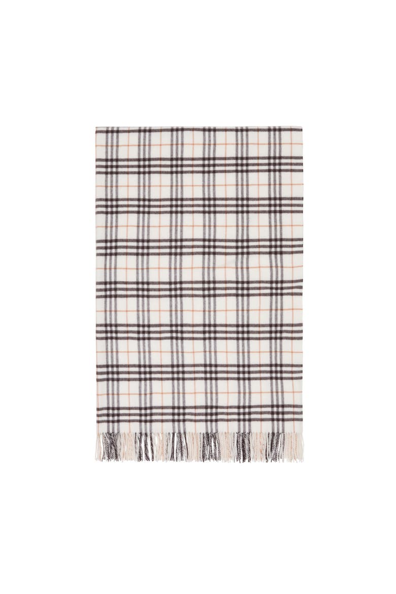 Check Cashmere Blanket, Alternate, color, Pebble beige