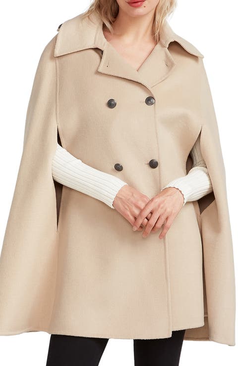 On My Mind Double Breasted Wool Blend Cape