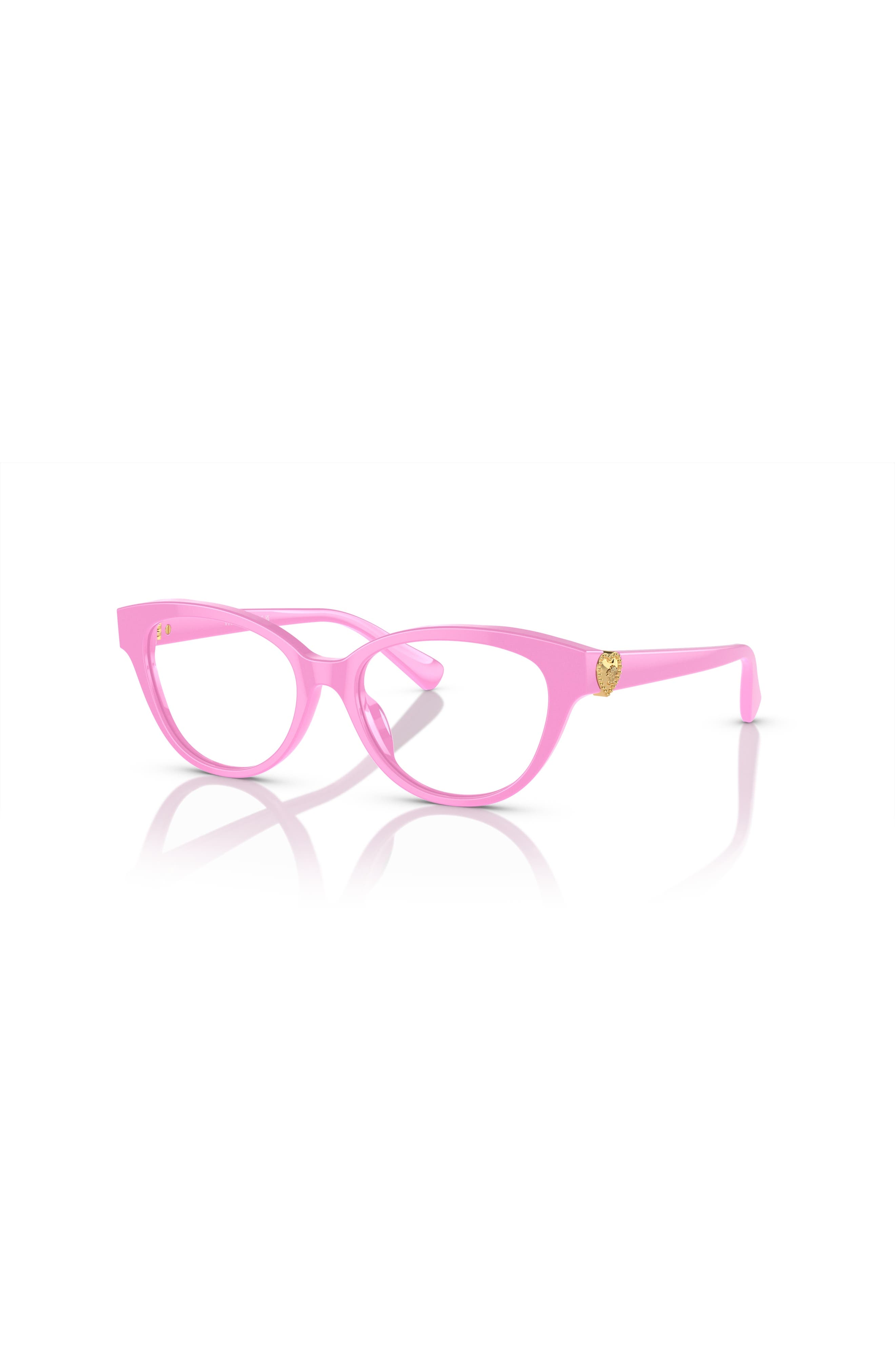 Versace 46mm Cat Eye optical glasses in Pink at Nordstrom