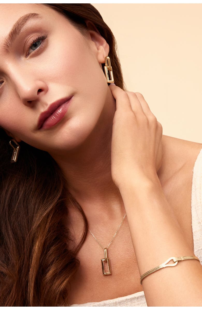 Oradina 14K Gold Chevron Hook Bracelet, Alternate, color, 