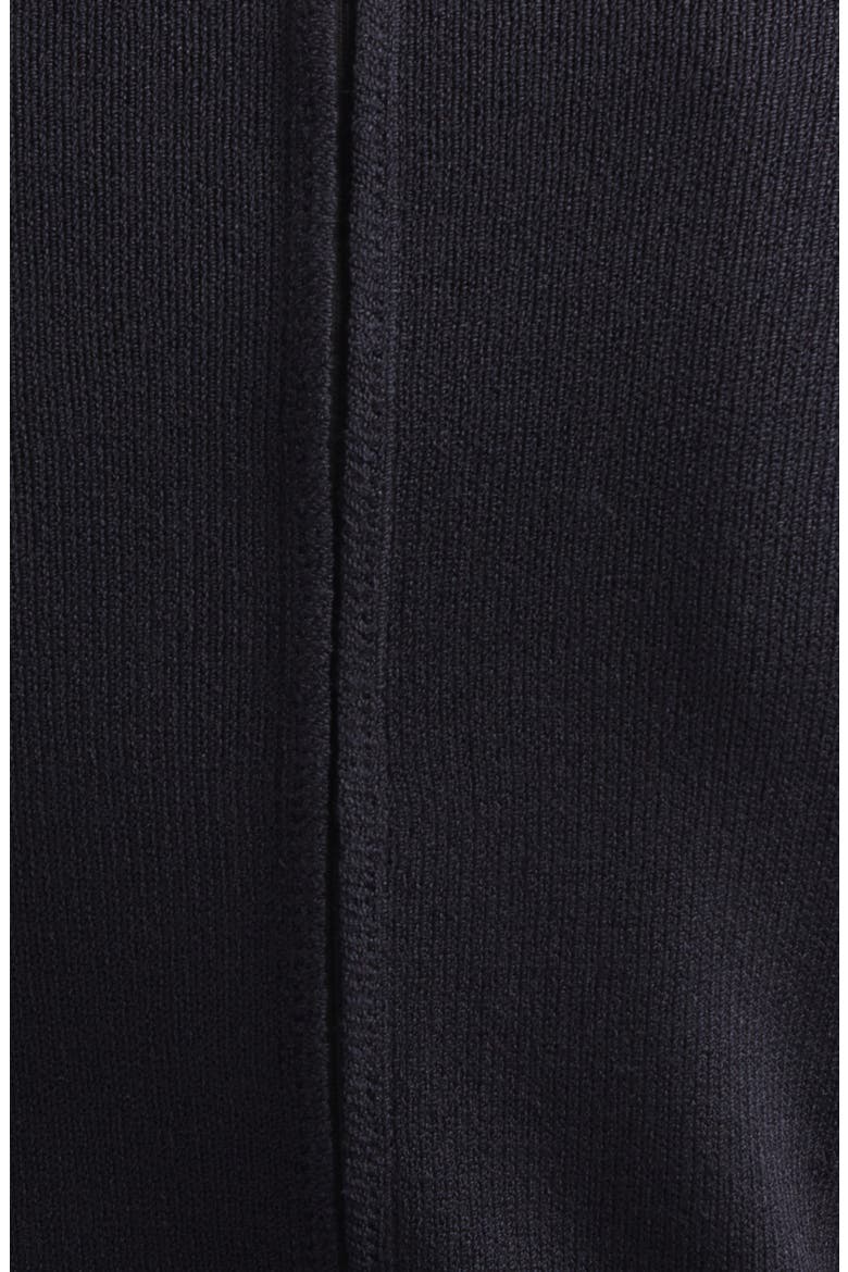 Legacy Wool Blend Crepe Faux Wrap Sweater Dress, Alternate, color, BLACK