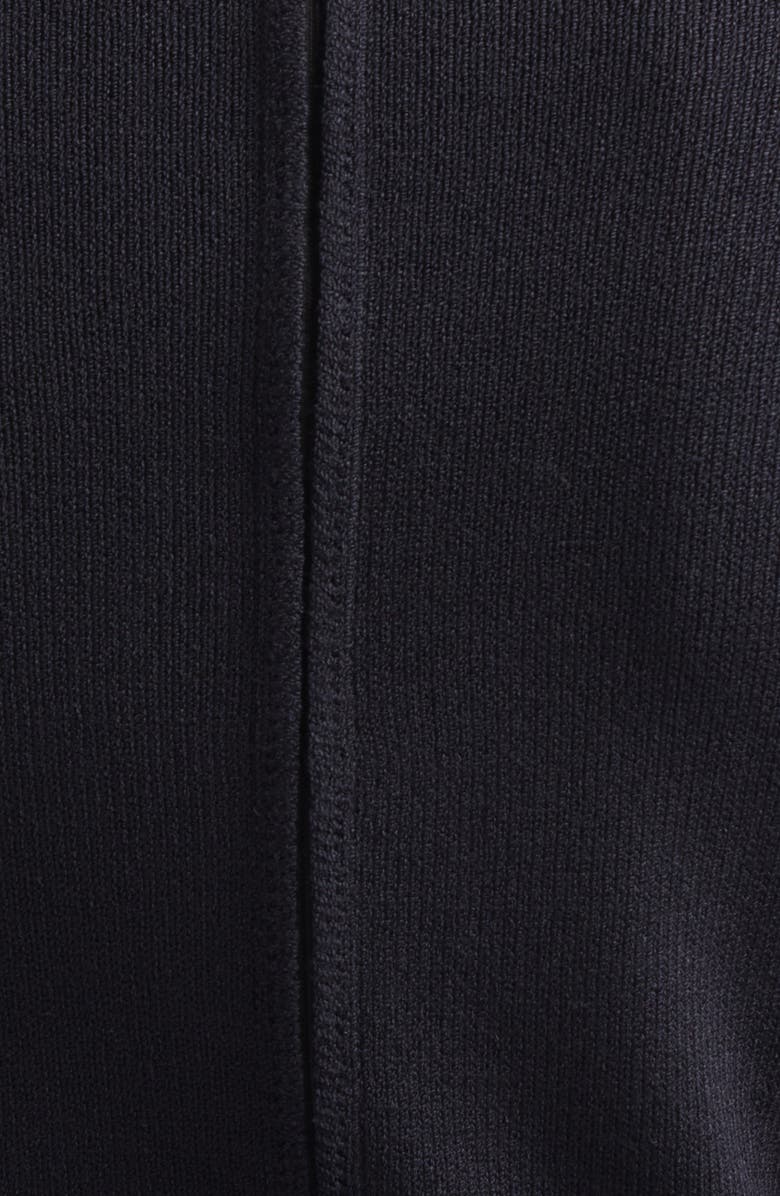 ST. JOHN Legacy Wool Blend Crepe Faux Wrap Sweater Dress, Alternate, color, Black