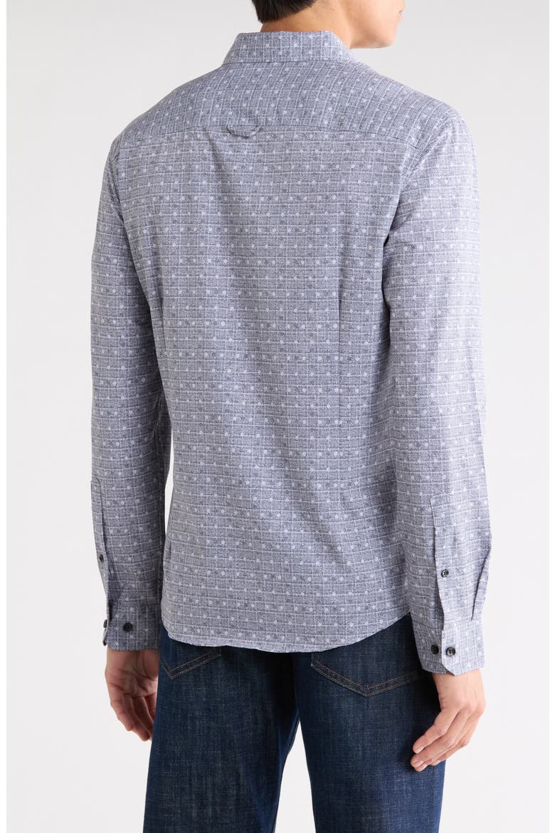 Denim Dot Long Sleeve Shirt, Alternate, color, GREY