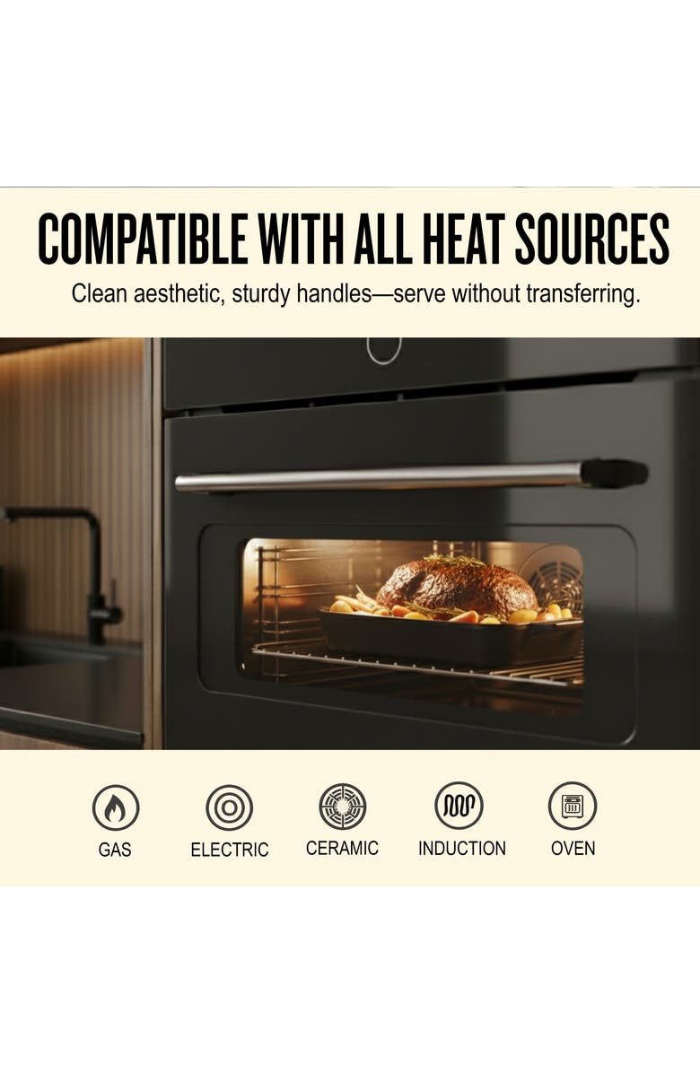 Alva Nori Enameled Cast Iron Backing Dish
Roasting Pan - 12x8, Alternate, color, Black