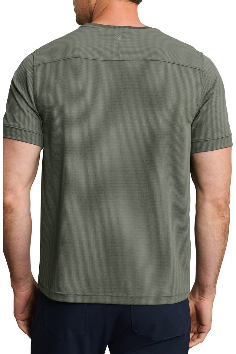 Waffle Tech Crew T-Shirt, Alternate, color, OLIVE SHADOW