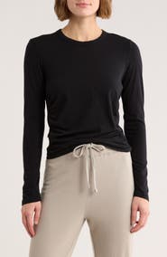 James Perse Ruched Long Sleeve Top