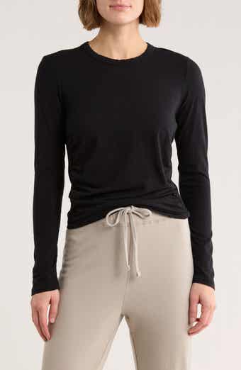 James Perse Ruched Long Sleeve Top