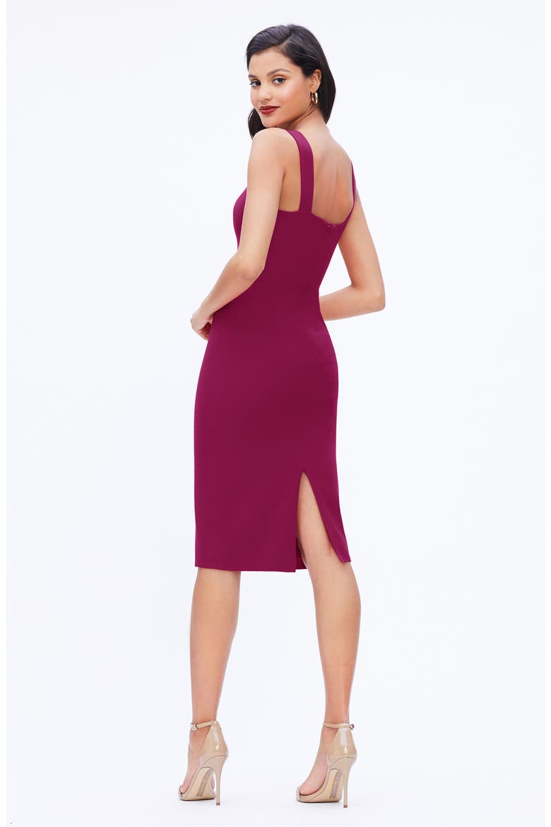 Nicole Sweetheart Neck Cocktail Dress, Alternate, color, DARK MAGENTA