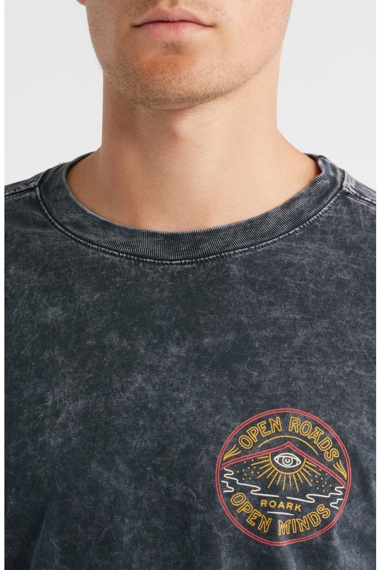 Open Roads Open Minds Graphic T-Shirt, Alternate, color, BLACK