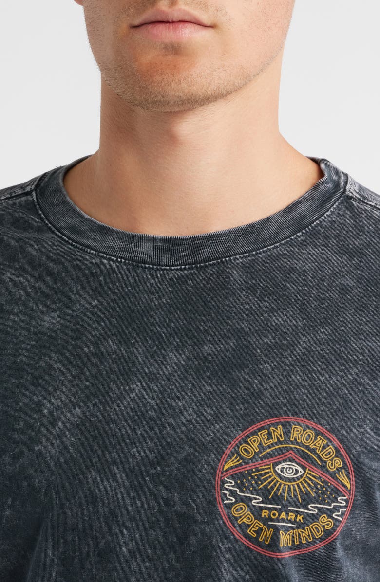 Roark Open Roads Open Minds Graphic T-Shirt, Alternate, color, Black