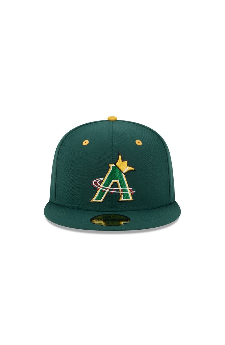 New Era Men's New Era Dark Green Altoona Curve Theme Nights 59FIFTY Fitted Hat, Alternate, color, Dark Green