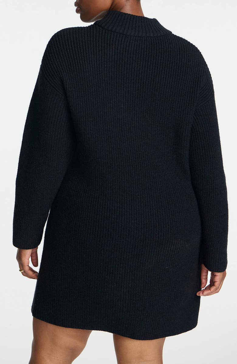 ELOQUII Turtleneck Long Sleeve Marled Sweater Dress, Alternate, color,