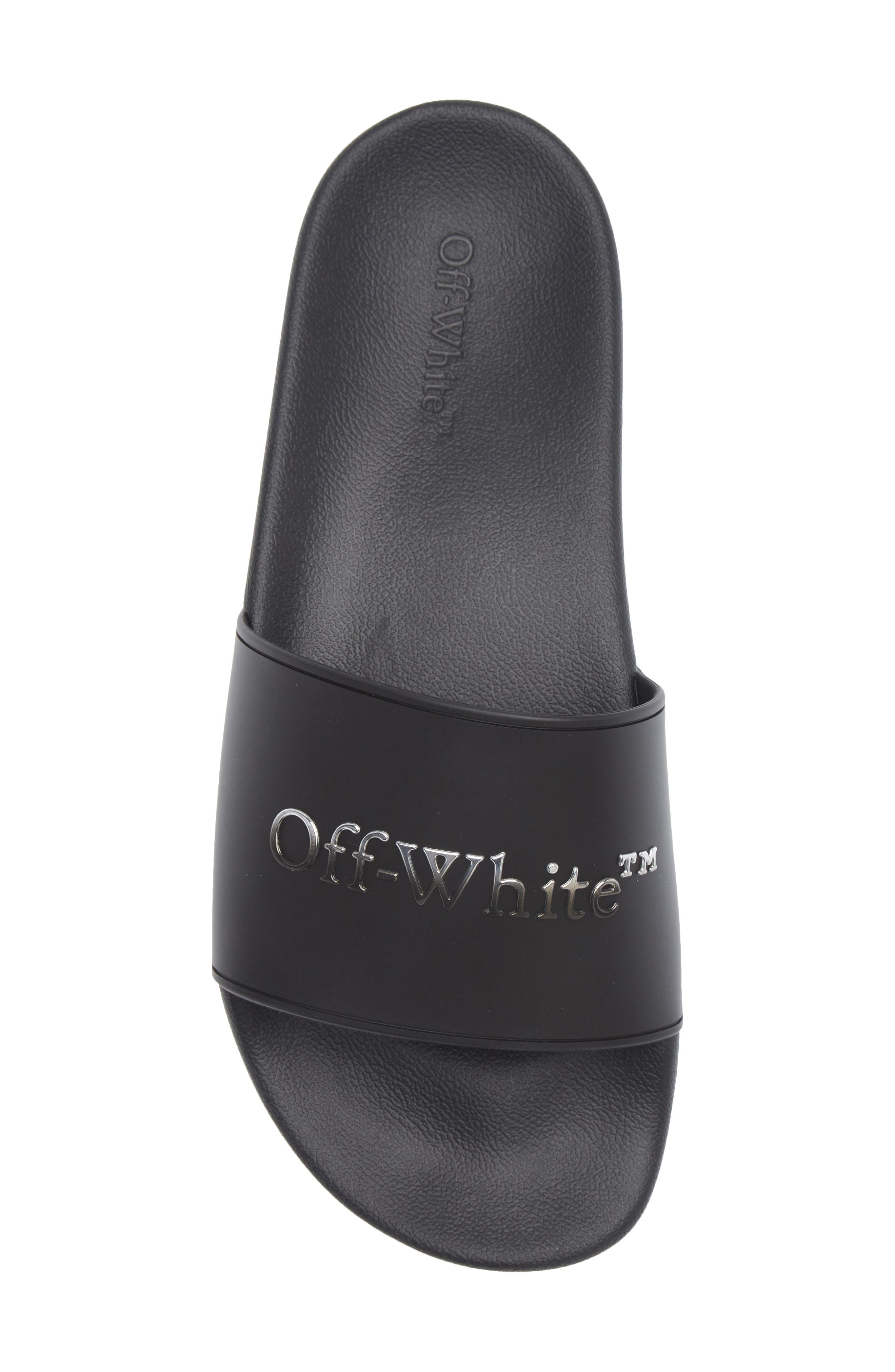 Off-White Bookish Gradient Slide Sandal, Alternate, color, Black - Silver