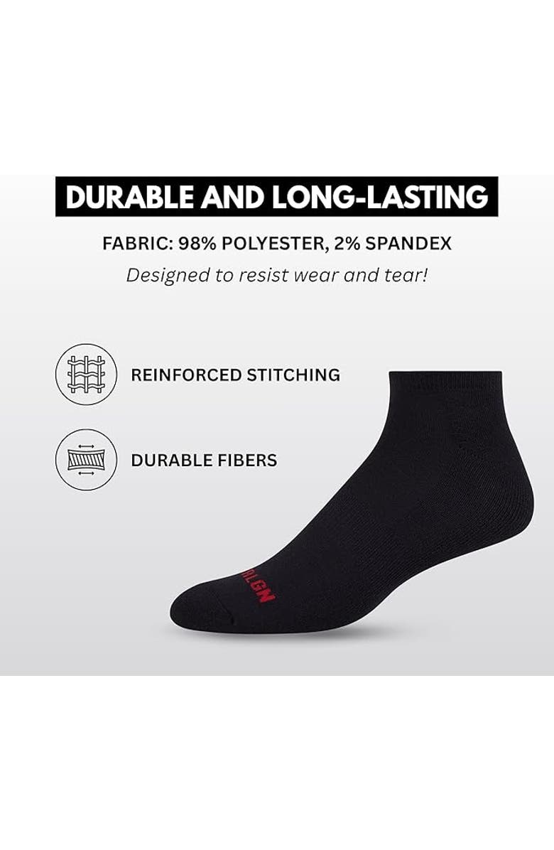 True Religion 12 Pairs Premium Athletic No Show Socks, Alternate, color, Black