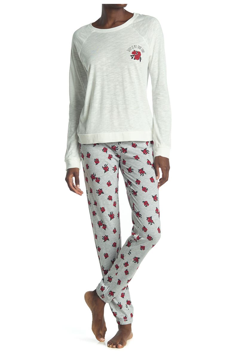 COZY ZOE Floral Shirt & Pants 2-Piece Pajama Set, Alternate, color,