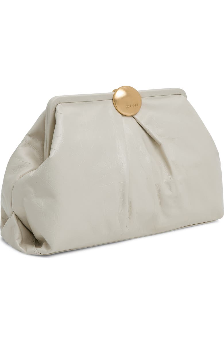 AIMEE Extra Large Full Circle Frame Clutch, Alternate, color, Chalk Crinkle