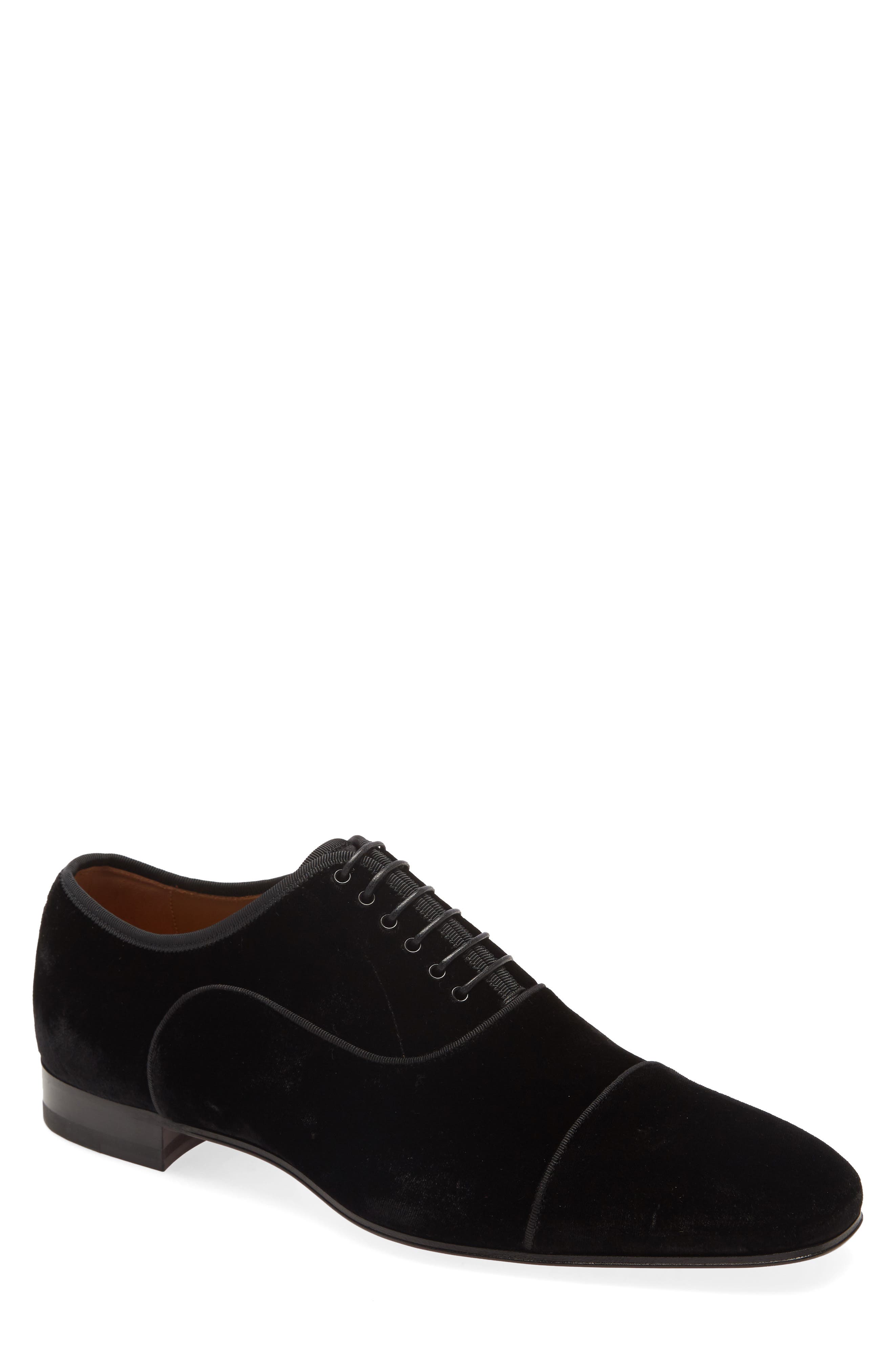 Christian Louboutin Greggo Orlato Velvet Oxford, Main, color, 