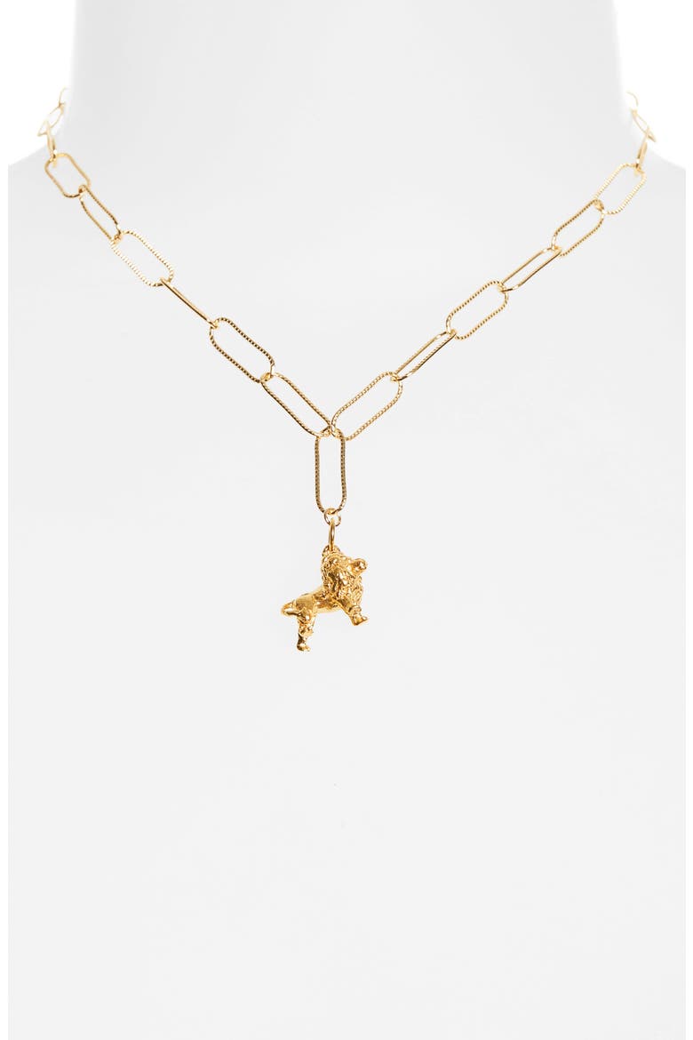 Lion in the Night Necklace, Alternate, color, GOLD