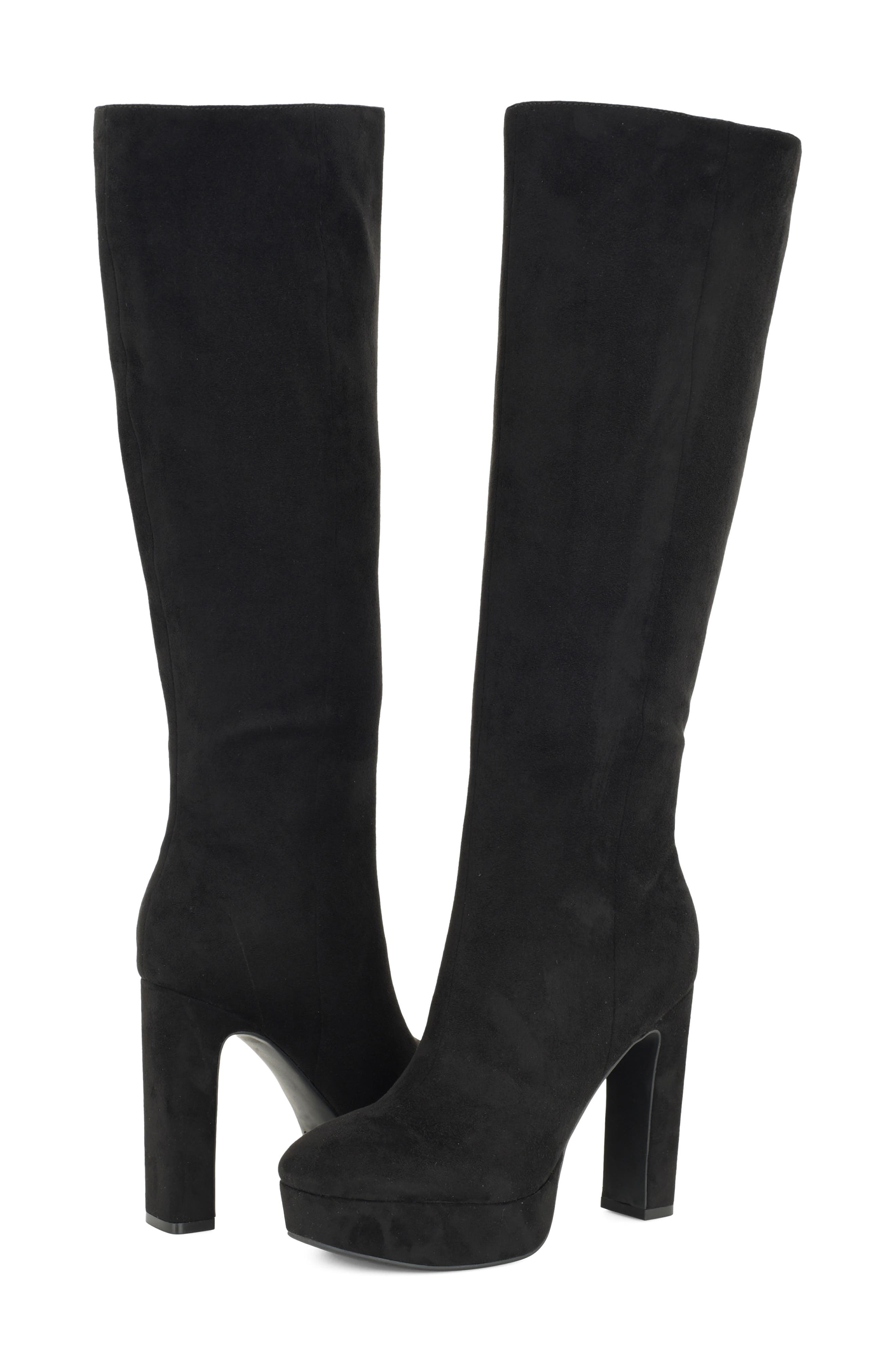 Duane Faux Leather Tall Boot, Alternate, color, BLACK