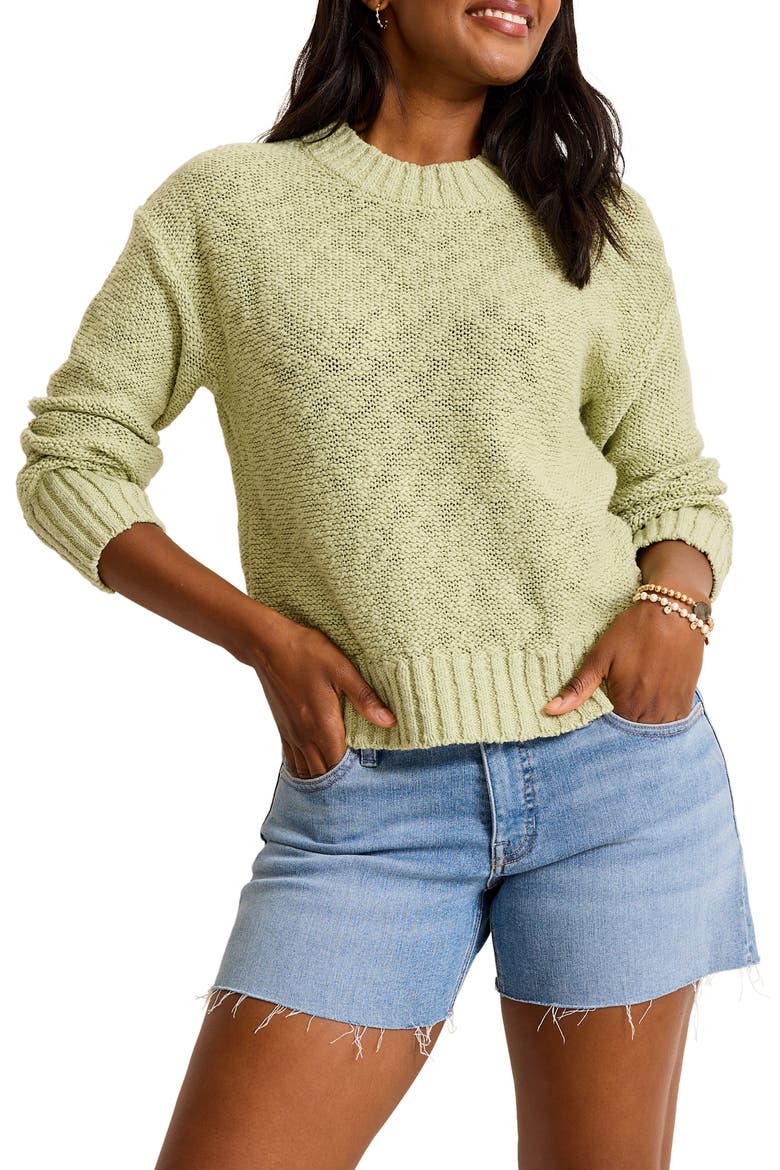 Bayshore Cotton Sweater, Main, color, HUSHED PINE