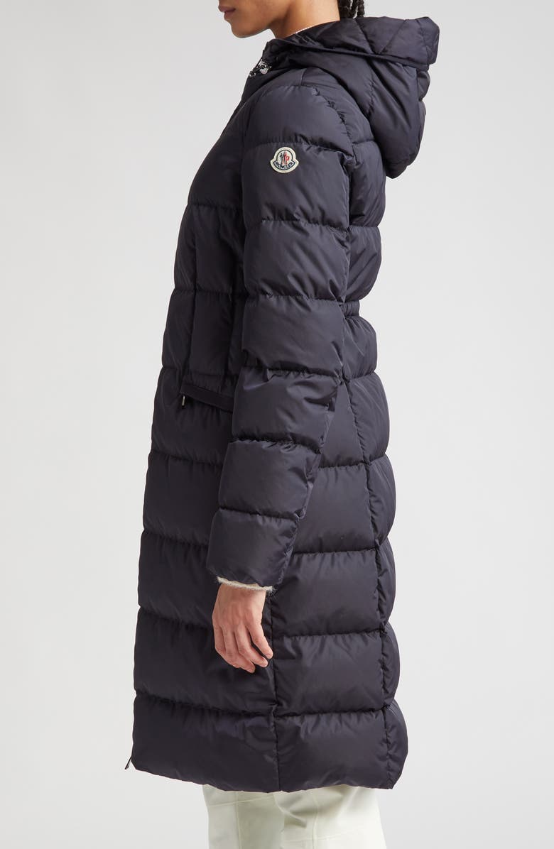Moncler Avocette Hooded Down Coat, Alternate, color, Navy