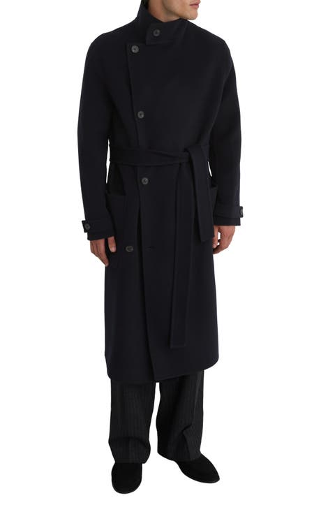 Selation Wool Blend Belted Overcoat