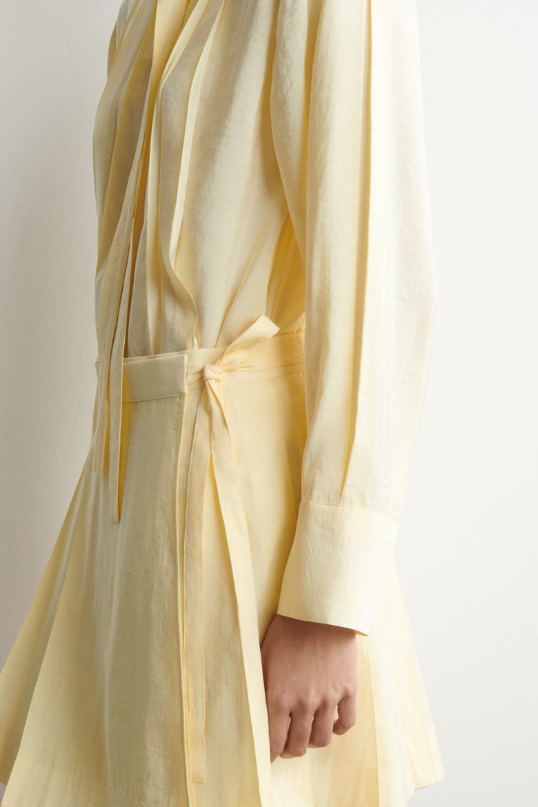 Pleated Mini Wrap Skirt, Alternate, color, BUTTER YELLOW