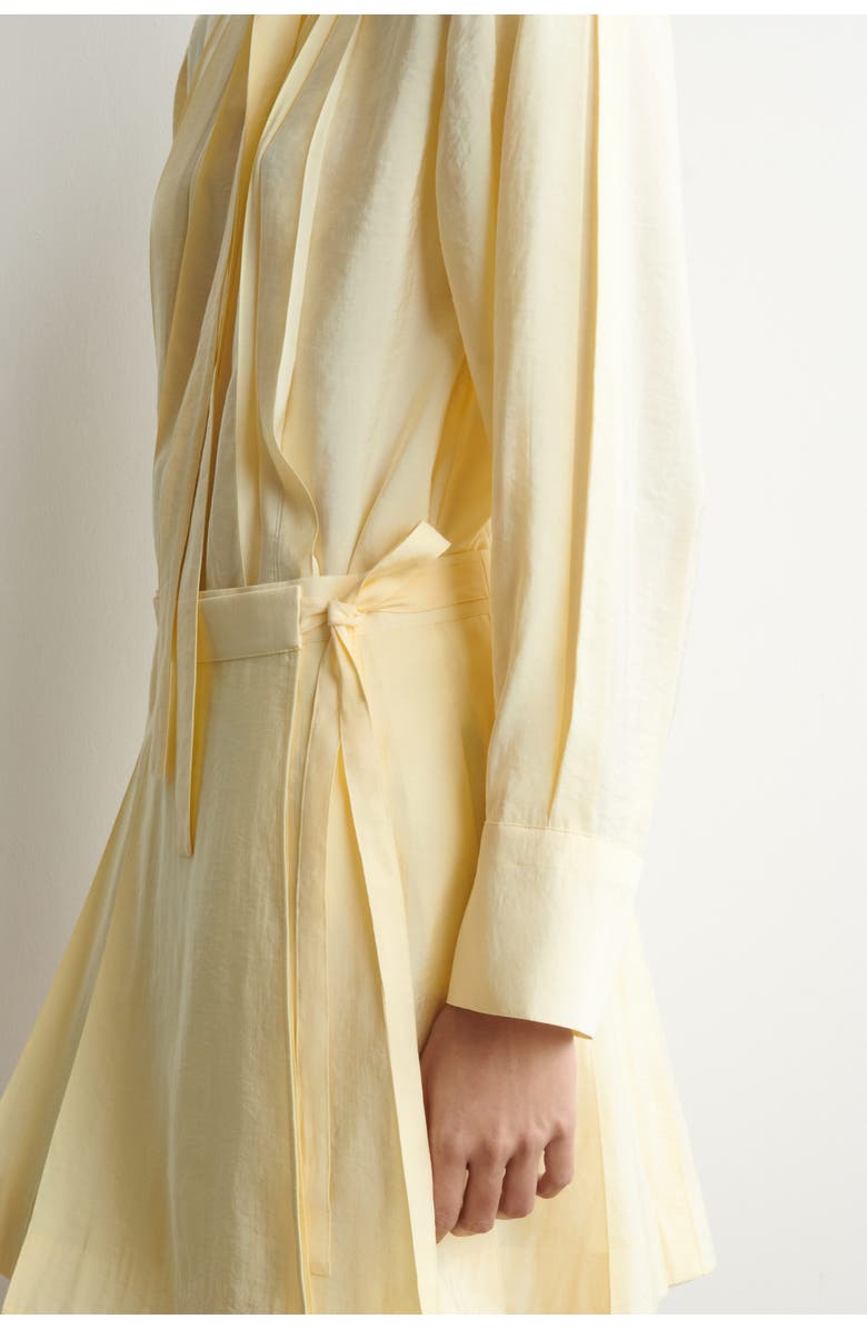 COS Pleated Mini Wrap Skirt, Alternate, color, Butter Yellow