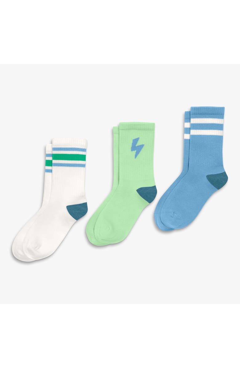 Primary Kids Athletic Sock In Seasonal Prints, Main, color, Bolt Mix