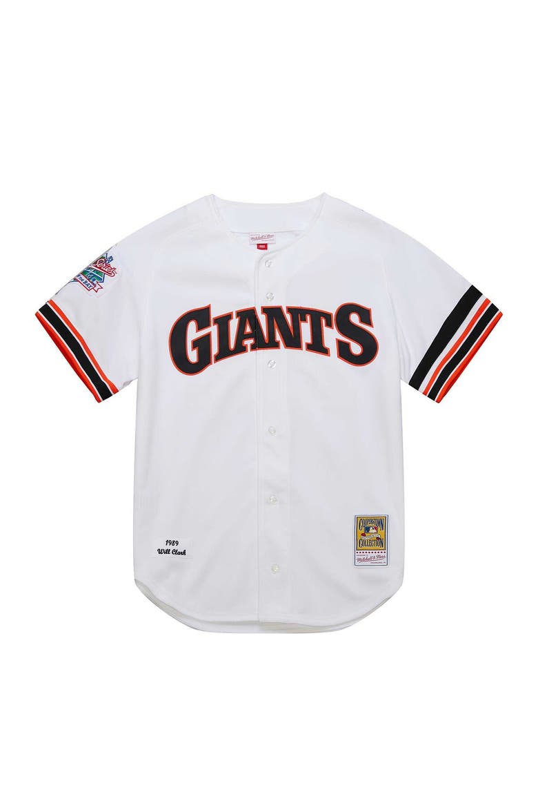 Men's Mitchell & Ness Will Clark White San Francisco Giants Cooperstown Collection 1989 Authentic Jersey, Alternate, color, White