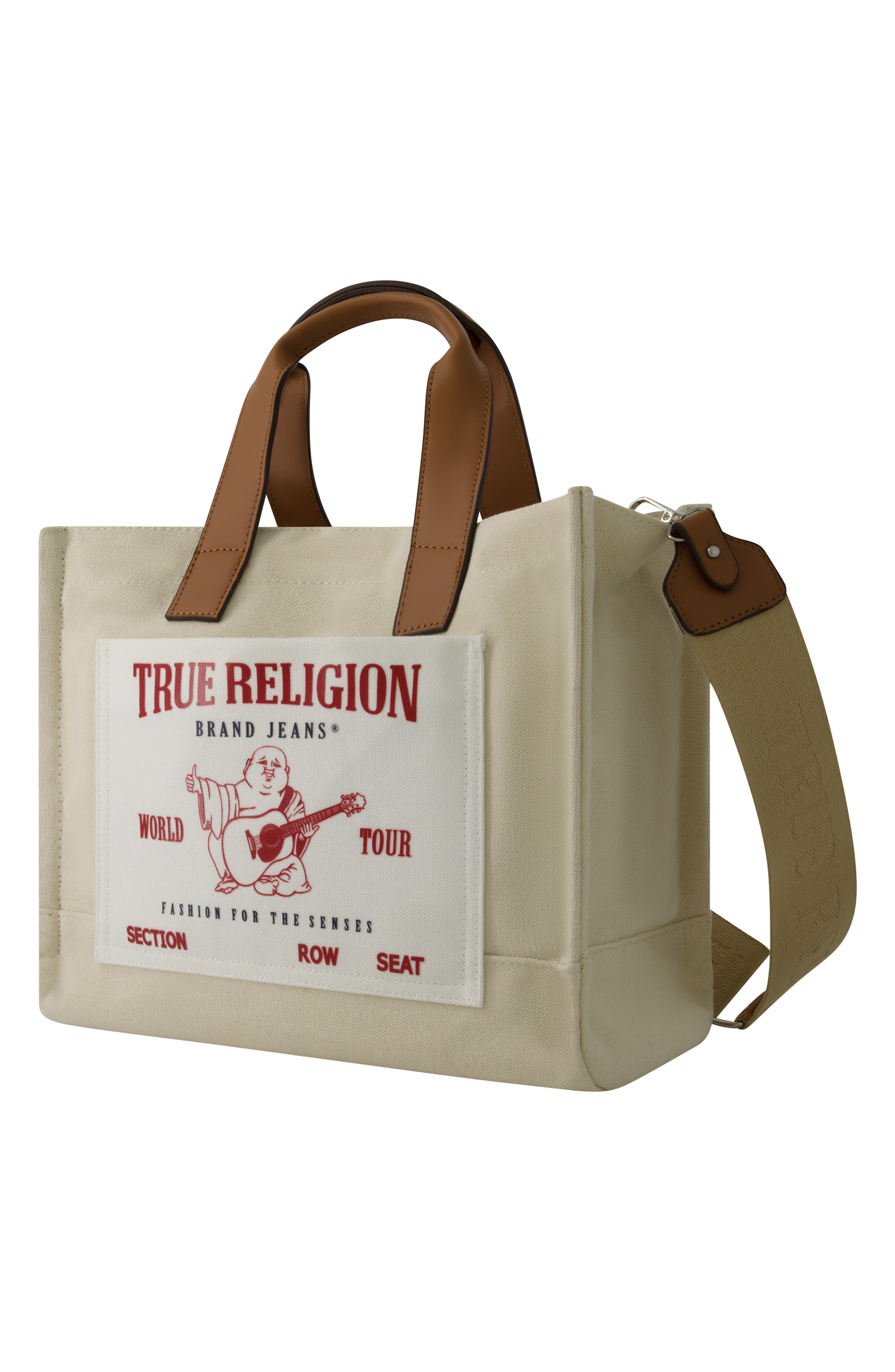 True Religion Buddha Medium Tote, Alternate, color, Natural