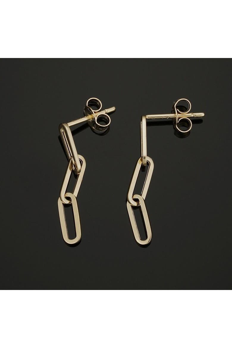 14k Gold Clip Dangle Women's Earrings 3/4" Tall, Alternate, color, 14k Yellow Gold