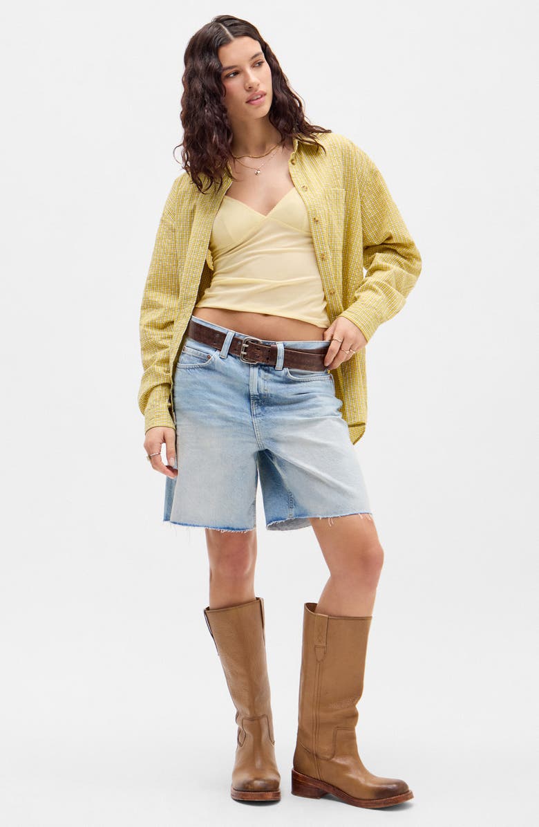 BDG Urban Outfitters Harden High Waist Denim Shorts, Alternate, color, Light Vintage