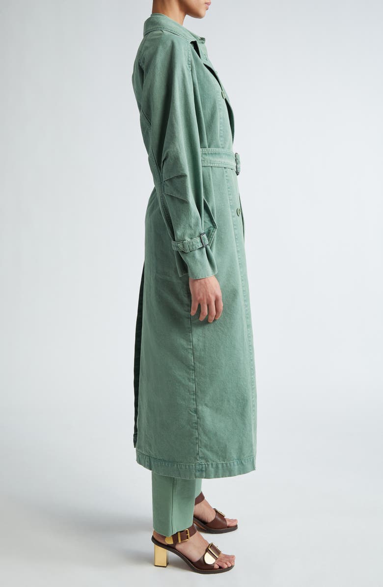 Max Mara Corfu Cotton Canvas Belted Trench Coat, Alternate, color, 